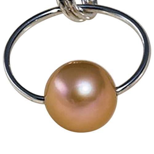 Round Gold Pearl Cremation Pendant