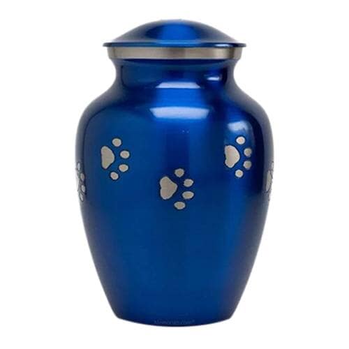 Royal Blue Large Metal Pet Urn