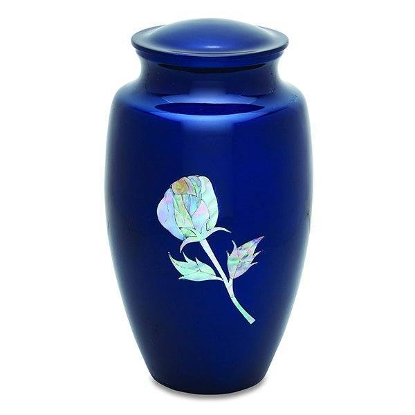 Royal Blue Rose Cremation Urn