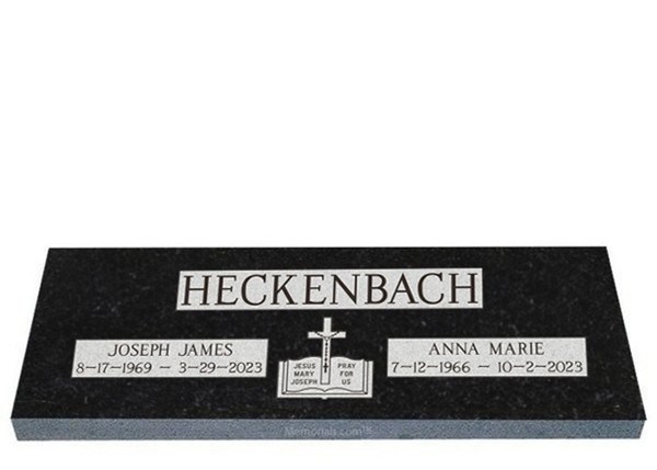 Royal Cross Companion Granite Headstone 36 x 12