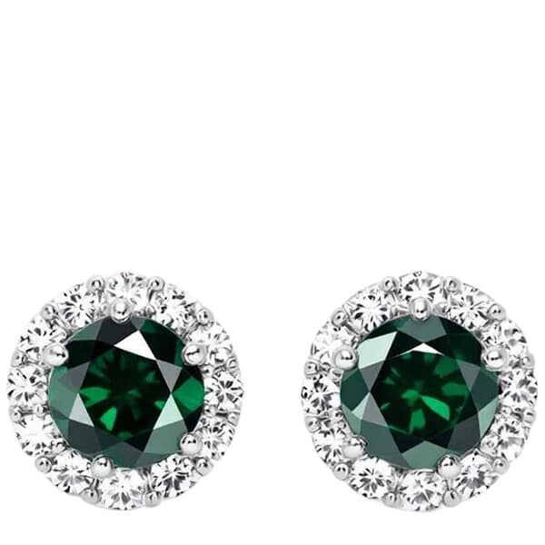 Royal Emerald Cremation Diamond Earrings