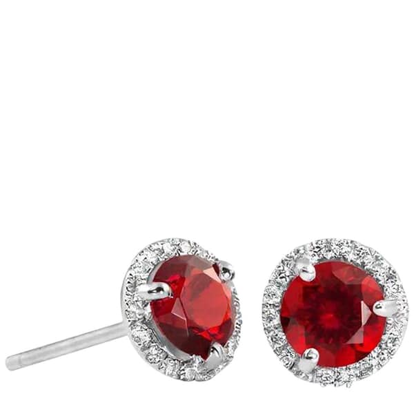 Royal Red Cremation Diamond Earrings