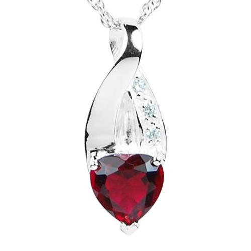 Ruby Crystal Eternity Keepsake Pendant