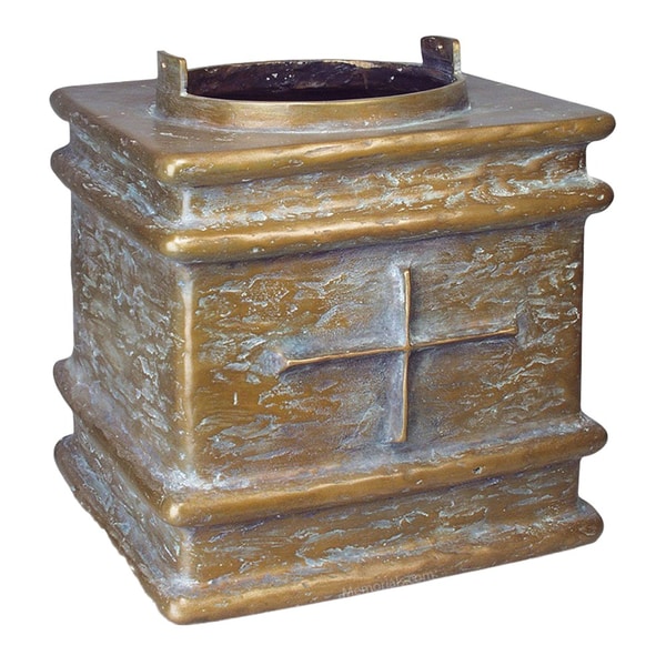 Rugged Cross Bronze Cremation Urn Rugged Cross Bronze Cremation Urn