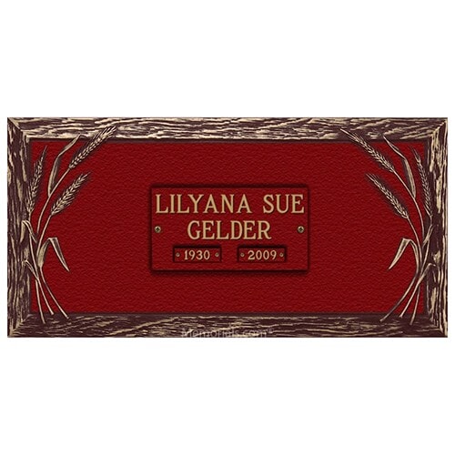 Rustic Cremation Bronze Plaque 24 x 12