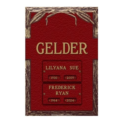 Rustic Cremation Bronze Plaque 24 x 30