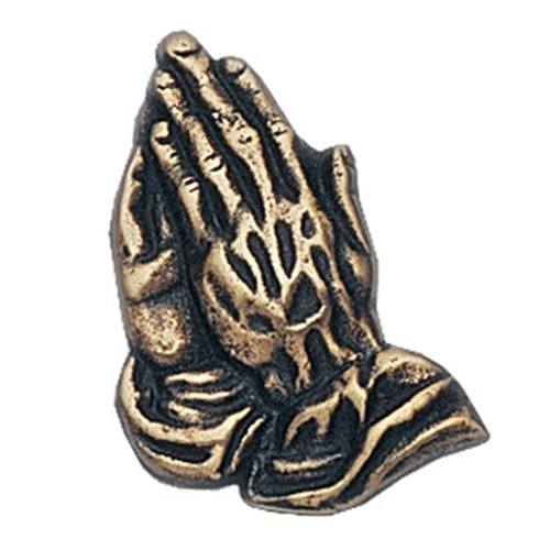 Rustic Praying Hands Urn Applique