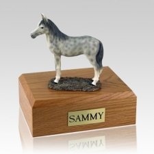 Dapple Gray Standing Horse Cremation Urns