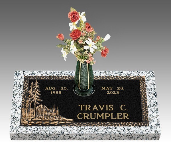 Salt Lake City Temple Bronze Grave Marker 24 x 14