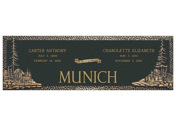 Salt Lake City Temple Bronze Plaque 36 x 13