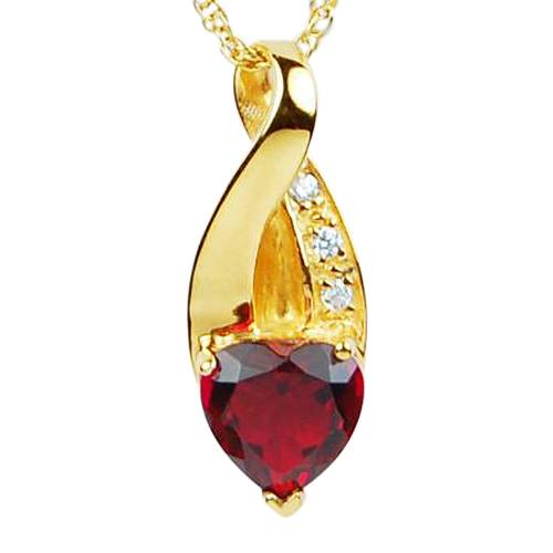 Ruby Crystal Eternity Keepsake Pendant II