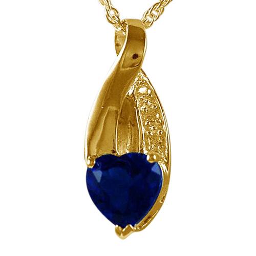 Sapphire Crystal Eternity Keepsake Pendant IV