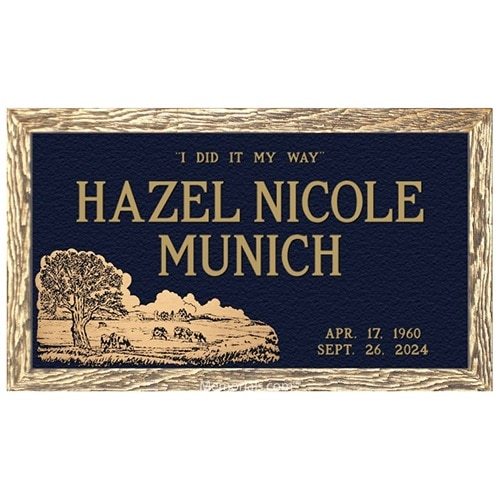 Scenic Green Pastures Bronze Plaques