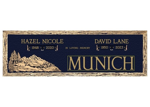 Scenic Hidden Valley Bronze Plaque 36 x 13