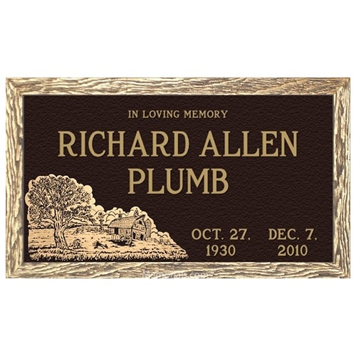 Scenic Old Homestead Bronze Plaques
