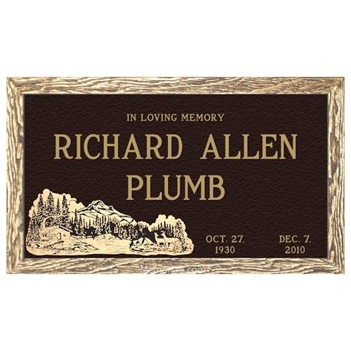Scenic Paradise Cottage Bronze Plaques
