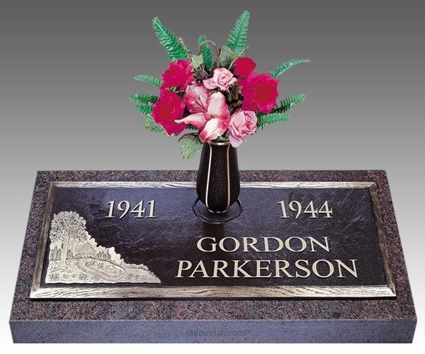 Scenic Tranquil Moments Bronze Grave Marker 24 x 14