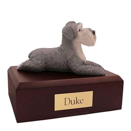 Schnauzer Grey Large Dog Urn Schnauzer Grey Large Dog Urn