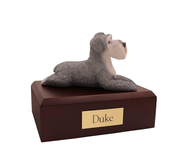 Schnauzer Grey Small Dog Urn
