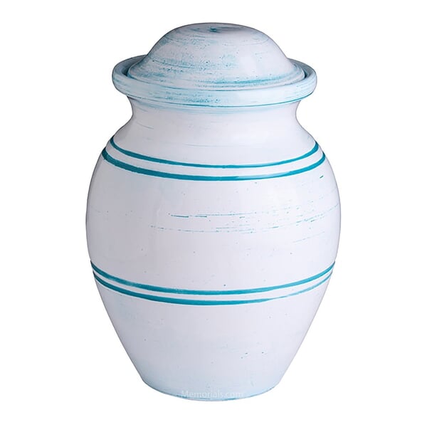 Sea Stripes Ceramic Cremation Urn