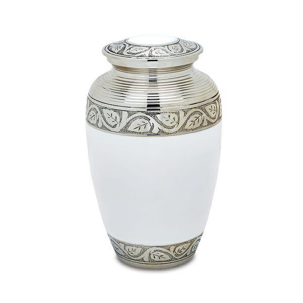 Serene White Cremation Urn