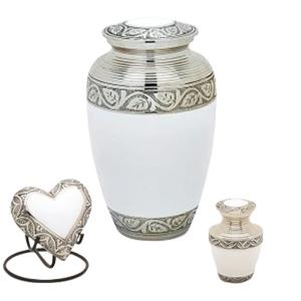 Serene White Cremation Urns