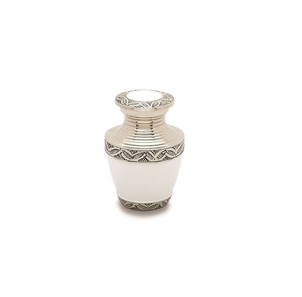 Serene White Keepsake Urn