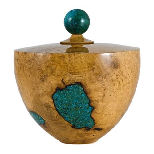 Serene Wooden Urn