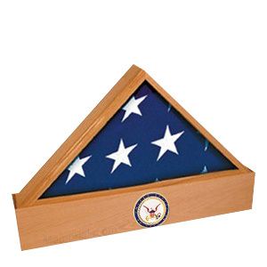Jefferson Coast Guard Oak Flag Case & Urn