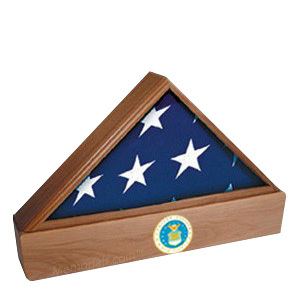 Lincoln Air Force Walnut Flag Case & Urn