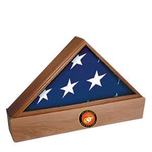 Lincoln Marine Walnut Flag Case & Urn