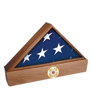 Lincoln Navy Walnut Flag Case & Urn