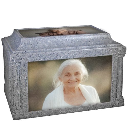 Sierra White Cultured Photo Urn