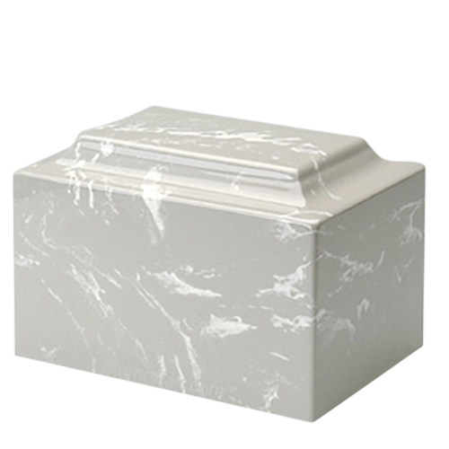 Silver Gray Marble Individual Urn