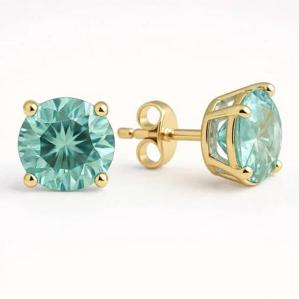 Simplicity Bahama Blue Cremation Diamond Earrings