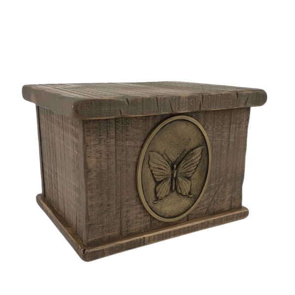 Simplicity Butterfly Wood Urn