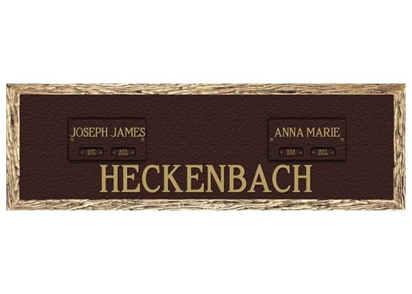 Simplicity Cremation Bronze Plaque 56 x 16