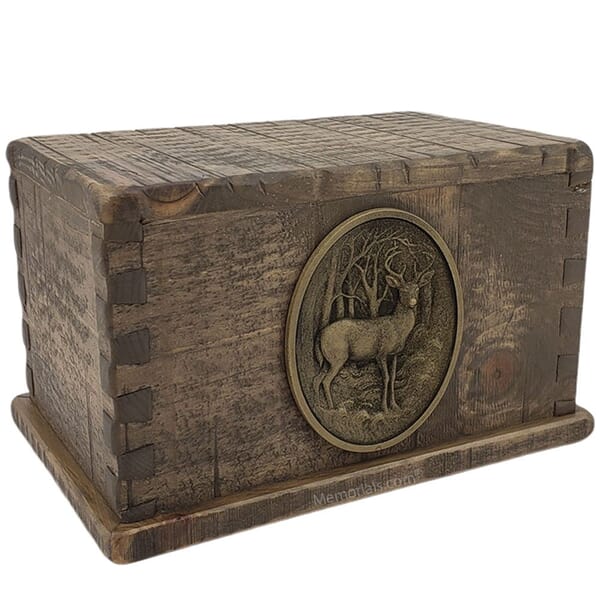 Simplicity Deer Wooden Urn Simplicity Deer Wooden Urn