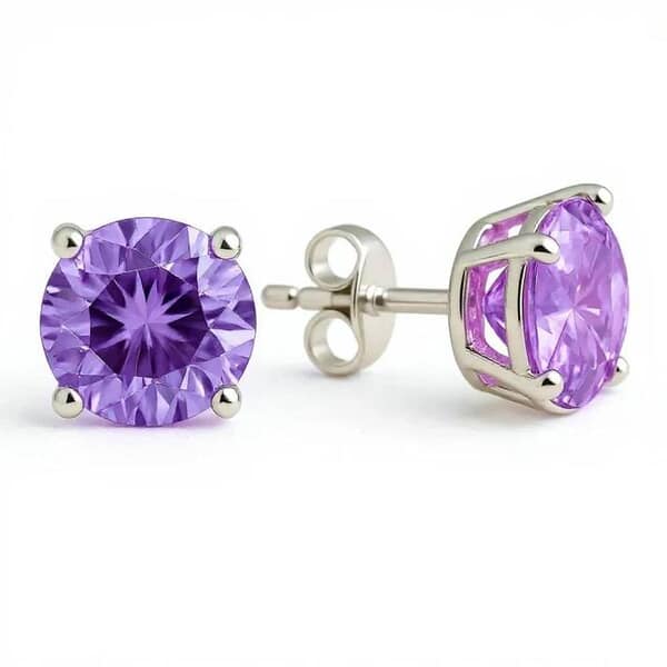 Simplicity Lilac Cremation Diamond Earrings