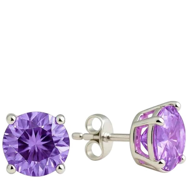 Simplicity Lilac Cremation Diamond Earrings