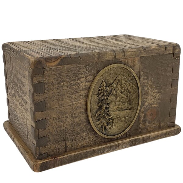 Simplicity Mountain Wooden Urn Simplicity Mountain Wooden Urn