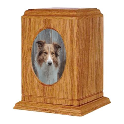 Simplicity Oak Photo Pet Urn