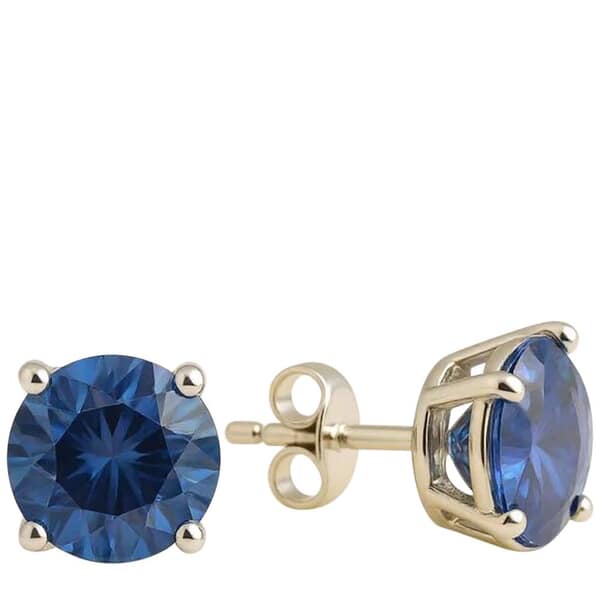 Simplicity Ocean Blue Cremation Diamond Earrings