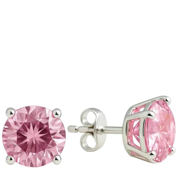 Simplicity Pink Cremation Diamond Earrings