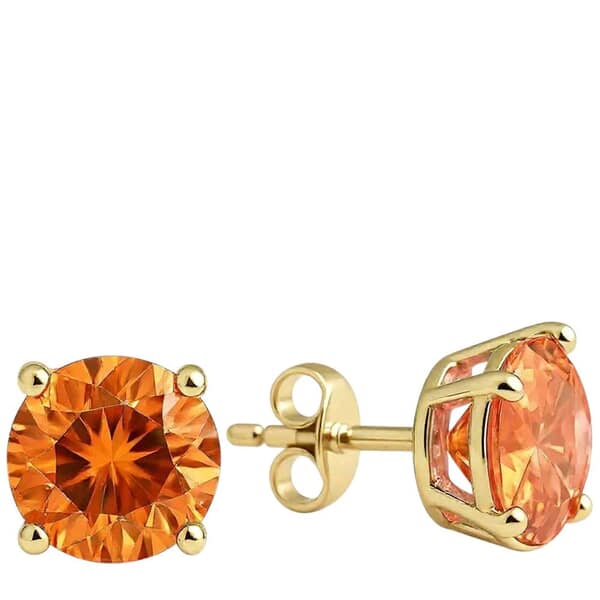 Simplicity Rustic Orange Cremation Diamond Earrings