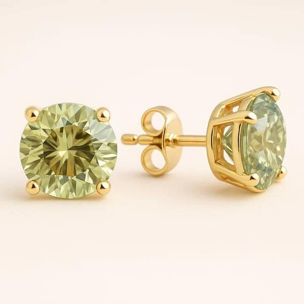 Simplicity Sage Cremation Diamond Earrings