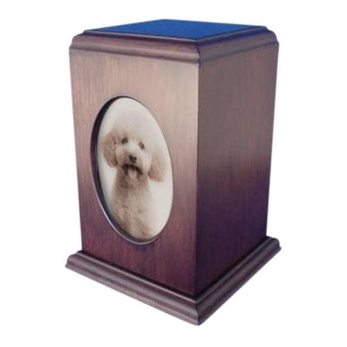 Simplicity Walnut Photo Pet Urn
