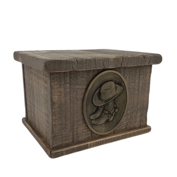Simplicity Western Boots Wood Urn