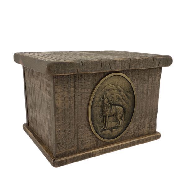 Simplicity Wolf Wood Urn