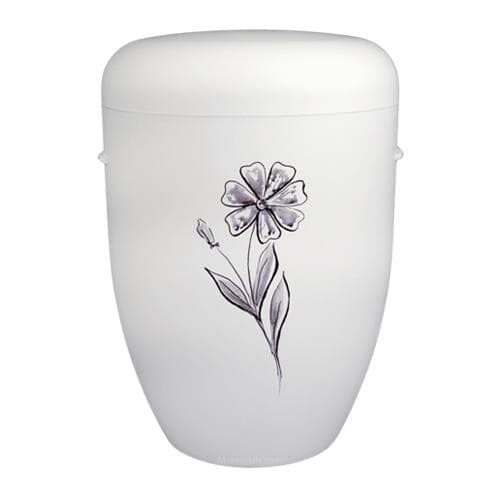 Single Flower Biodegradable Cremation Urn